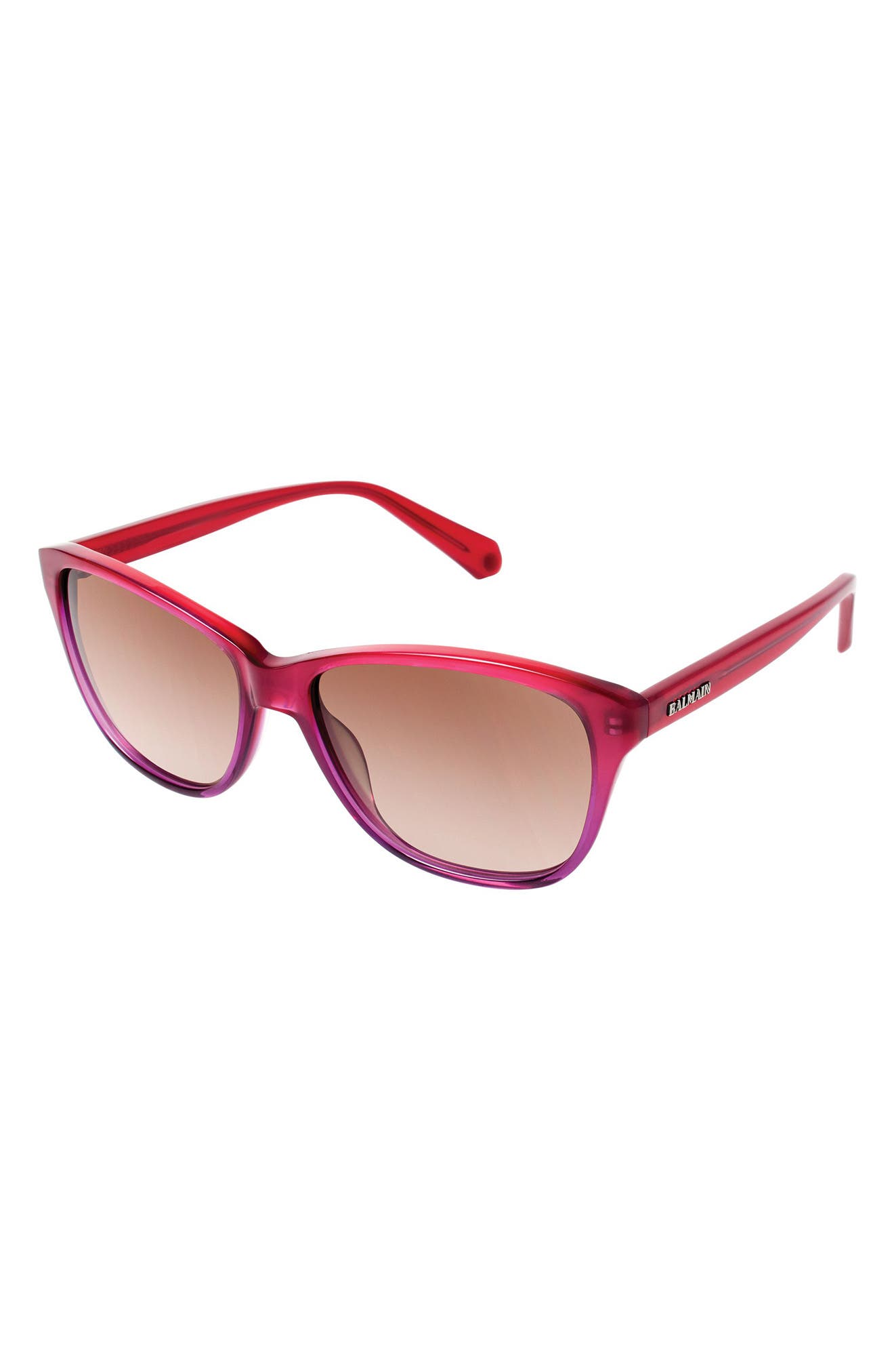 Balmain 56mm Polarized Square Sunglasses In Red / Pink