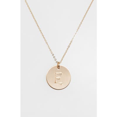 Nashelle 14K-Gold Fill Initial Disc Necklace