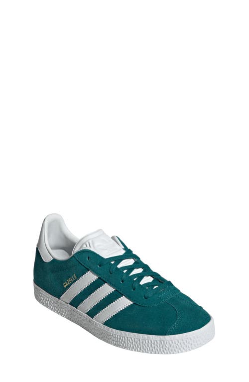 Shop Adidas Originals Adidas Kids' Gazelle Low Top Sneaker In Teal/white/gold Metallic