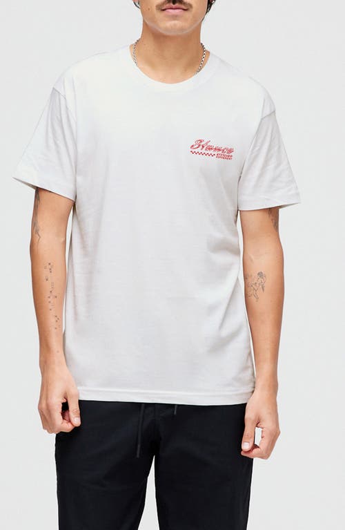 Surfer Boy Cotton Graphic T-Shirt in White