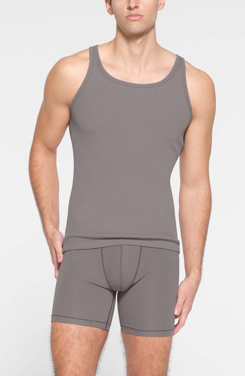 Skims 3-pack Rib Stretch Cotton Tanks In Heather Multi
