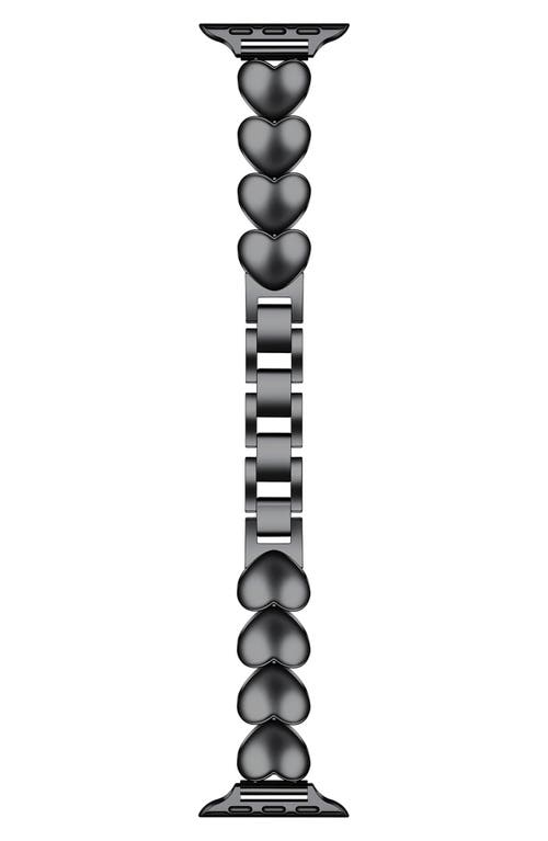 The Posh Tech Aphrodite Heart Bracelet Apple Watch® Watchband In Black