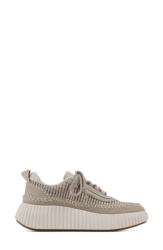 Shop White Mountain Footwear Dynastic Knit Sneaker In Taupe/ Fabric
