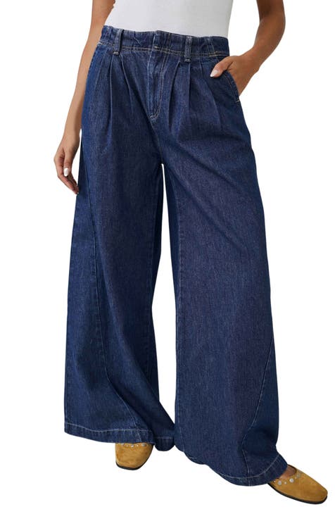 NWT Free People Movement Blissed Out Wide-Leg Pants Size Medium