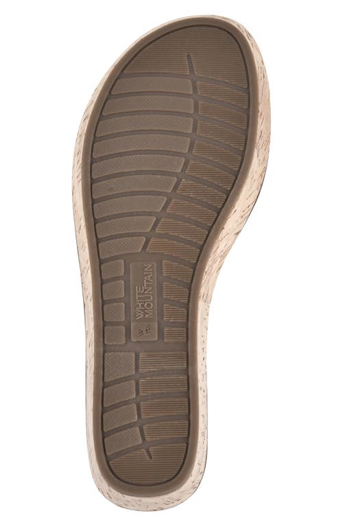 Shop White Mountain Footwear White Mountain Samwell Platform Wedge Sandal In Tan/burnished/smooth