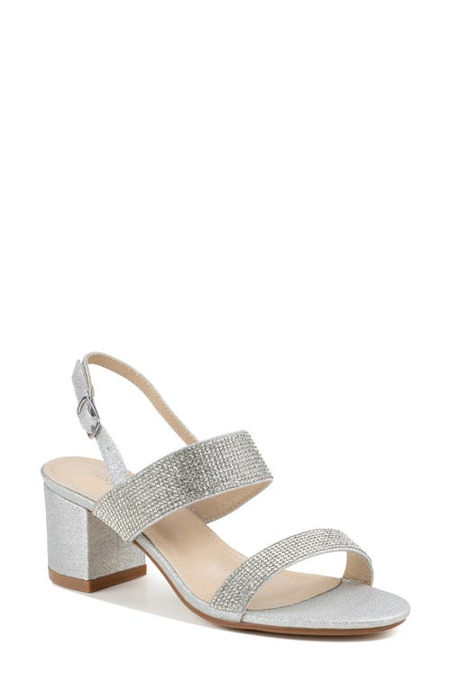 Ares Slingback Sandal in Silver