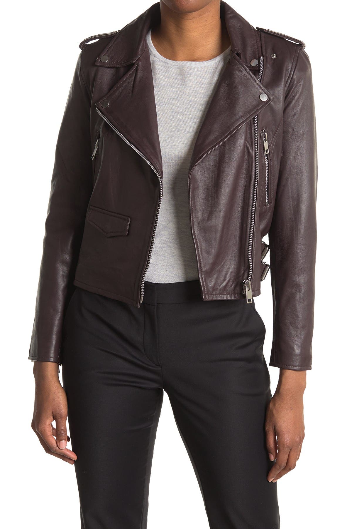 Walter Baker Liz Leather Crop Moto Jacket HauteLook
