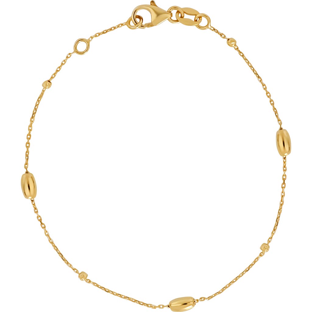 Bony Levy 14k Gold Beaded Station Line Bracelet In 14k Yellow Gold