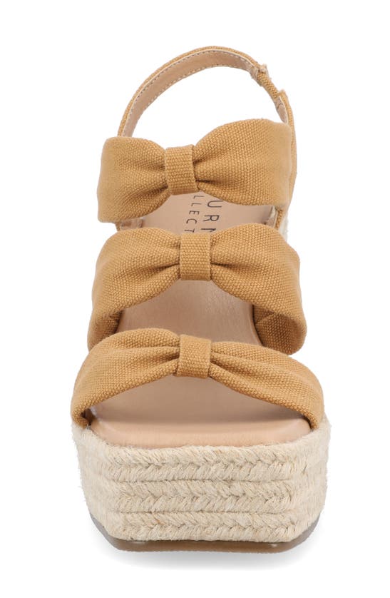 Journee Collection Tru Comfort Santorynn Platform Wedge Espadrille Sandal In Tan