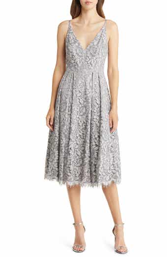 Eliza J Long Sleeve Lace Fit Flare Dress Nordstrom