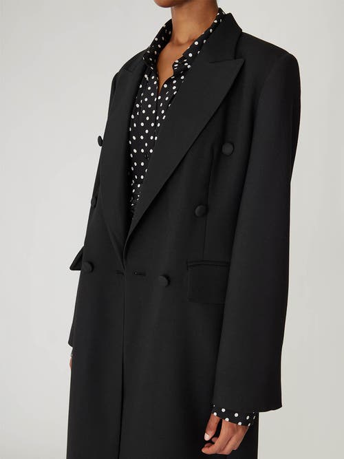 Rebecca Taylor Refined Suiting Crombie Coat In Black