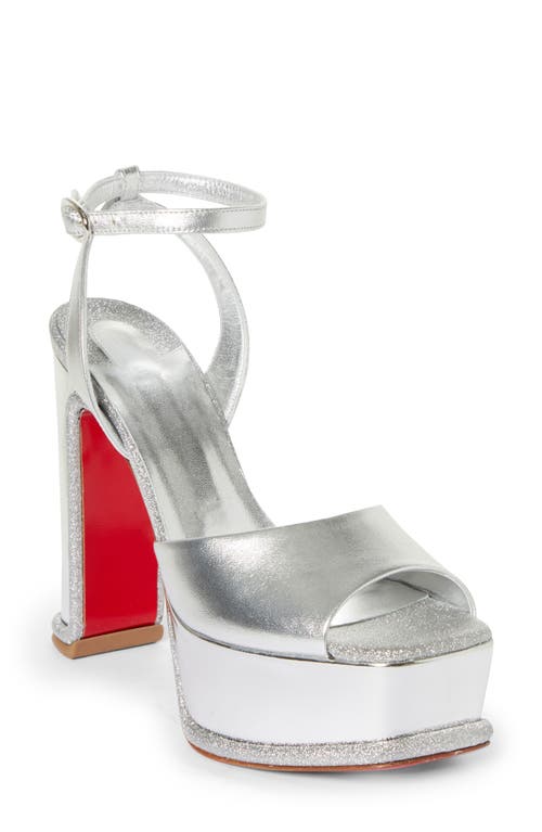 Amali Alta Ankle Strap Platform Sandal in Silver
