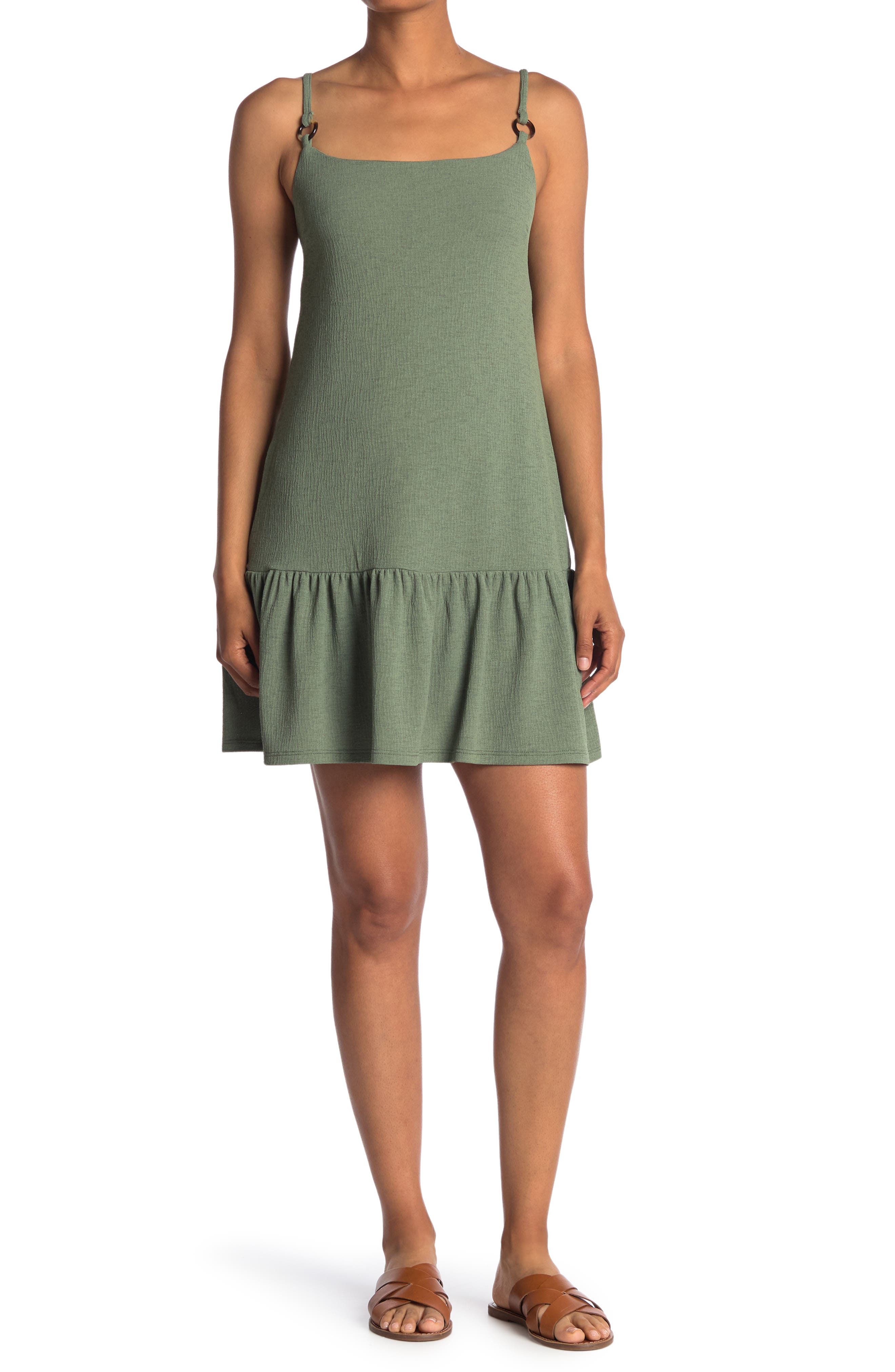 bailey blue eyelet ruffle dress