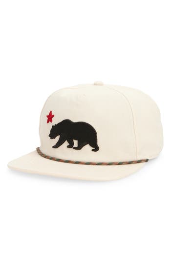 American Needle Coachella California Bear Snapback Hat In White