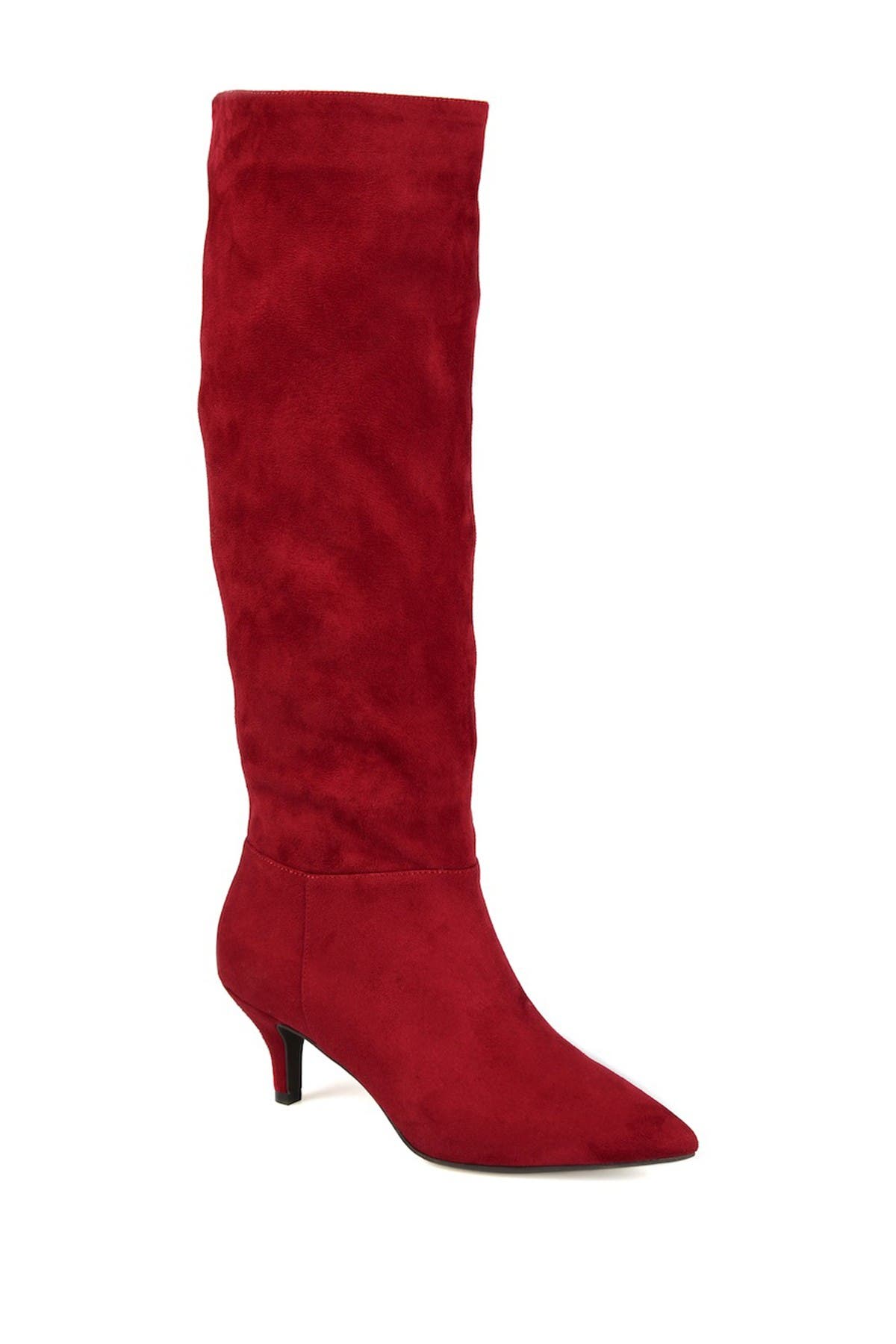 red wide width boots