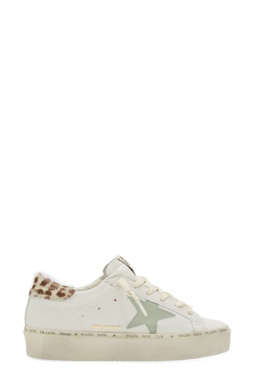 Shop Golden Goose Hi Star Platform Sneaker In White/gray/leopard