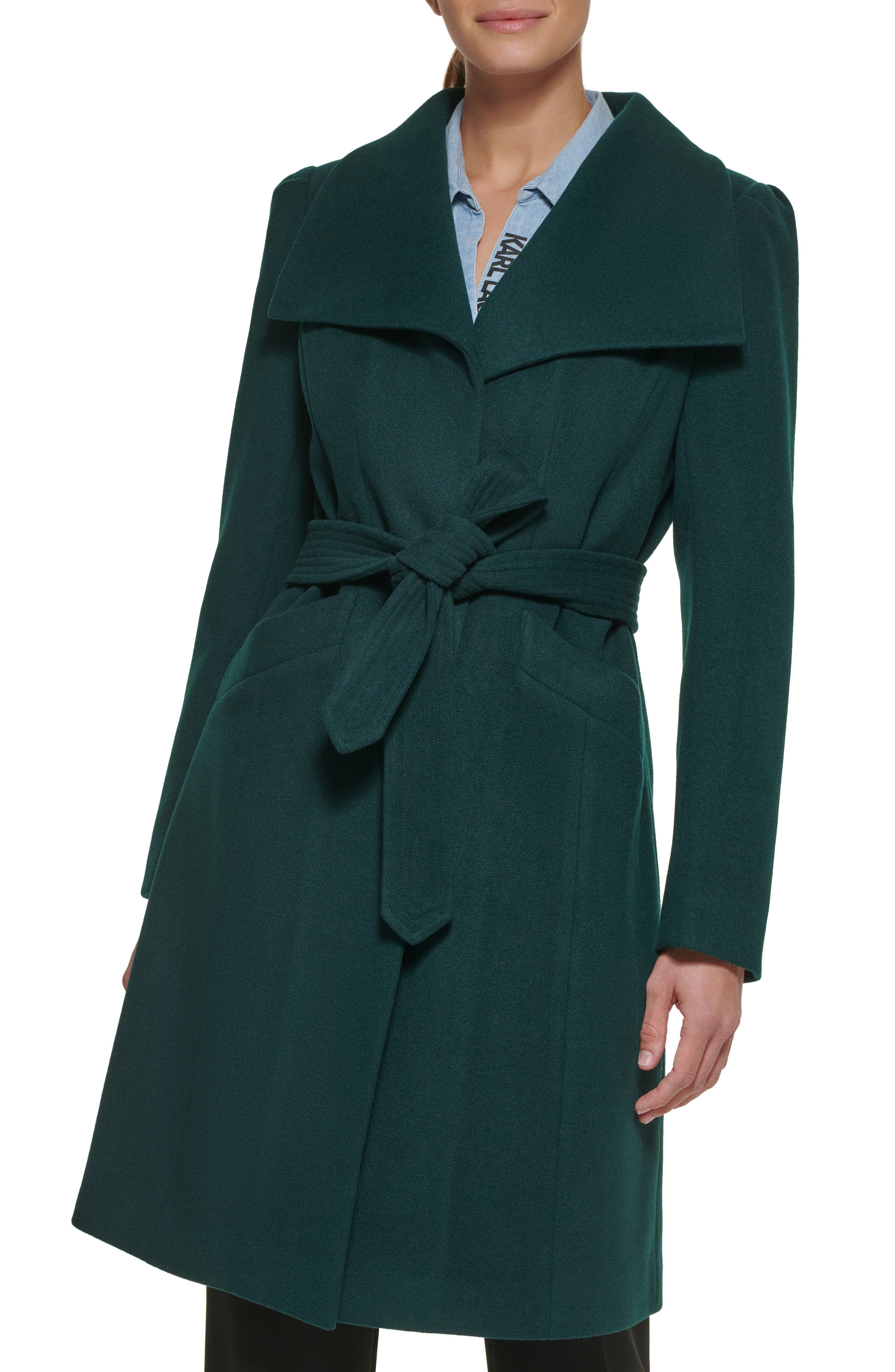 Wool Belted Wrap Coat