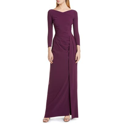 Chiara Boni La Petite Robe Litonya Uni Bracelet Sleeve Gown, US / 42 IT - Burgundy