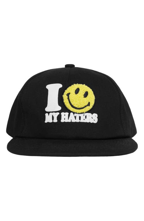 SMILEY Haters Baseball Cap in Vintage Black