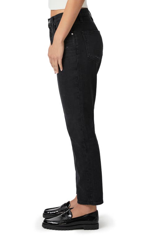 Shop Paige Billy High Waist Crop Straight Leg Jeans In Dark Dawn Distressed