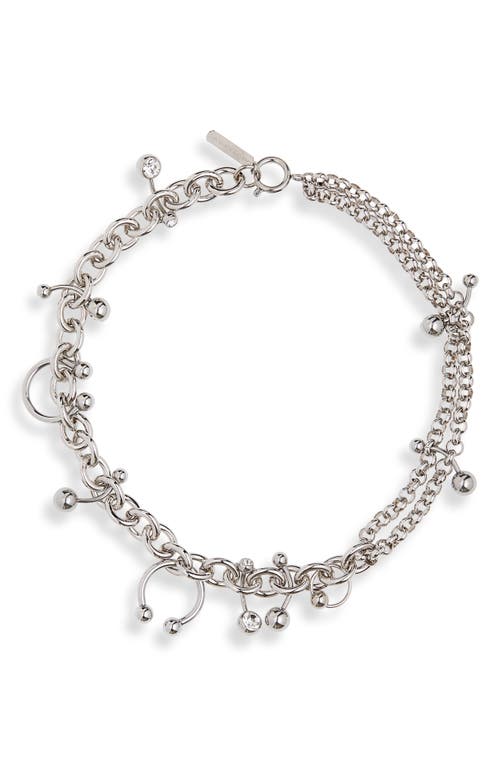 Justine Clenquet Holly Pierced Choker Necklace in Palladium at Nordstrom