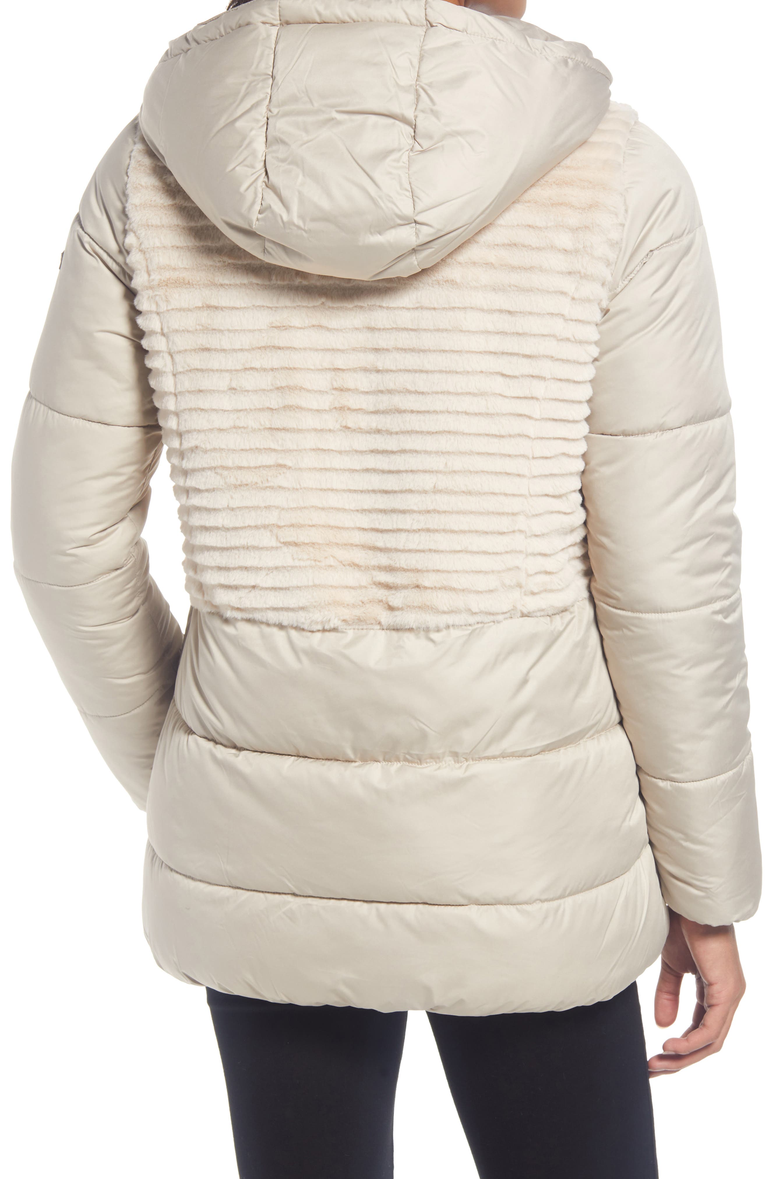 Via Spiga Reversible Faux Fur Hooded 