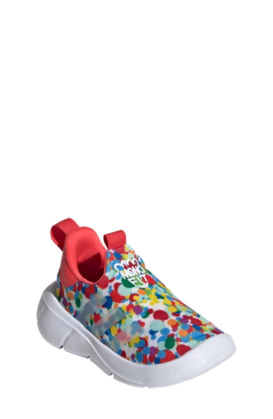 Shop Adidas Originals Kids' Monofit Slip-on Sneaker In White/ White/ Bright Red