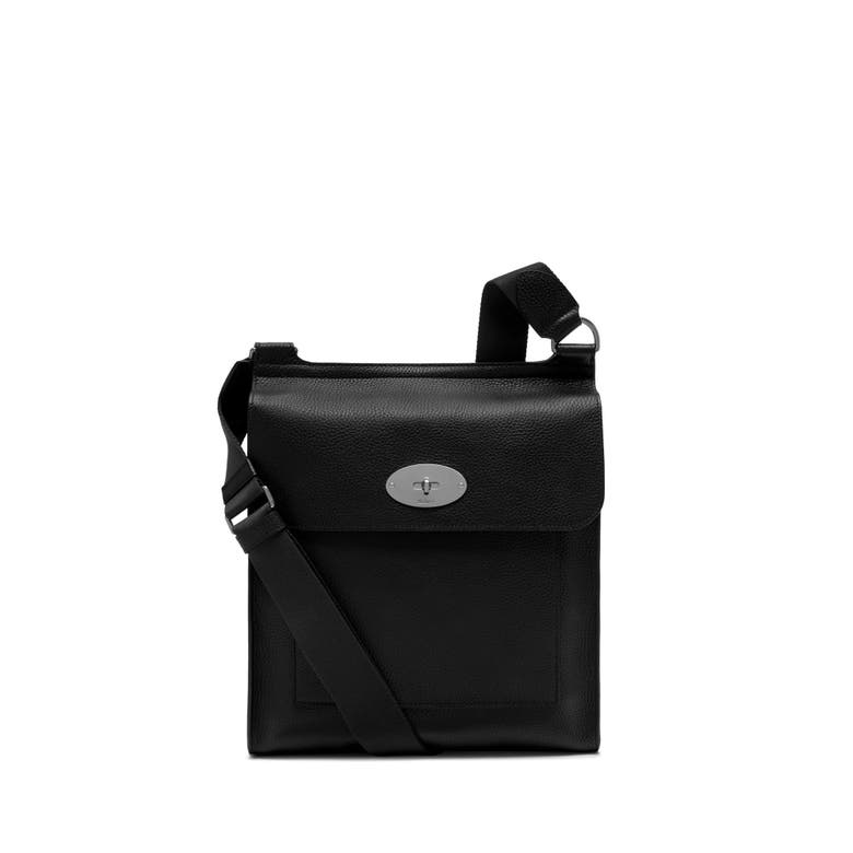 Shop Mulberry Antony Leather Crossbody Bag In Black