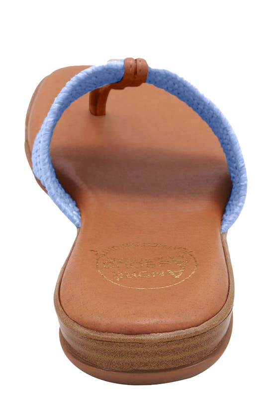 Shop Andre Assous André Assous Nice Featherweight Woven Flip Flop In Sky Blue