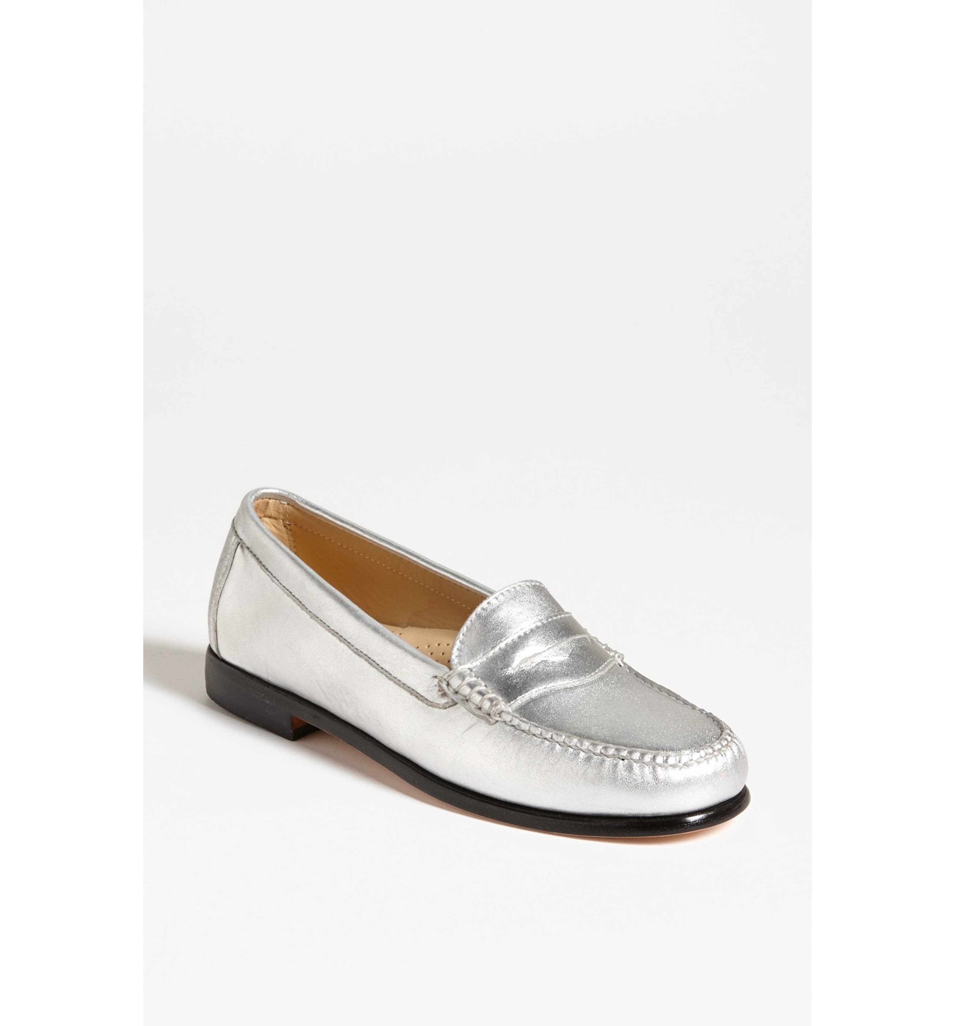 G.H. Bass & Co. Metallic Leather Loafer Flat | Nordstrom