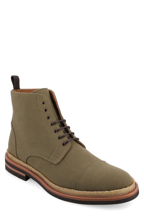 TAFT The Jaro Cap Toe Boot Olive at Nordstrom,