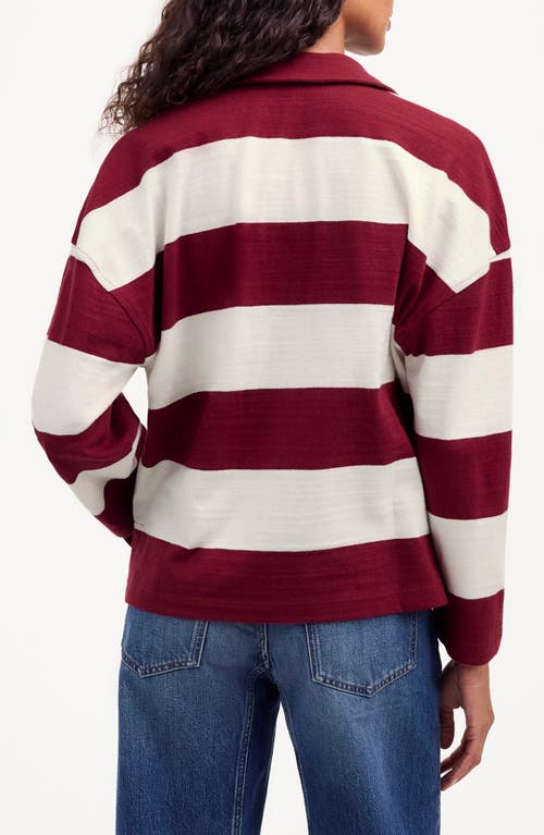 Shop Madewell Stripe Long Sleeve Rugby Shirt In Aroma