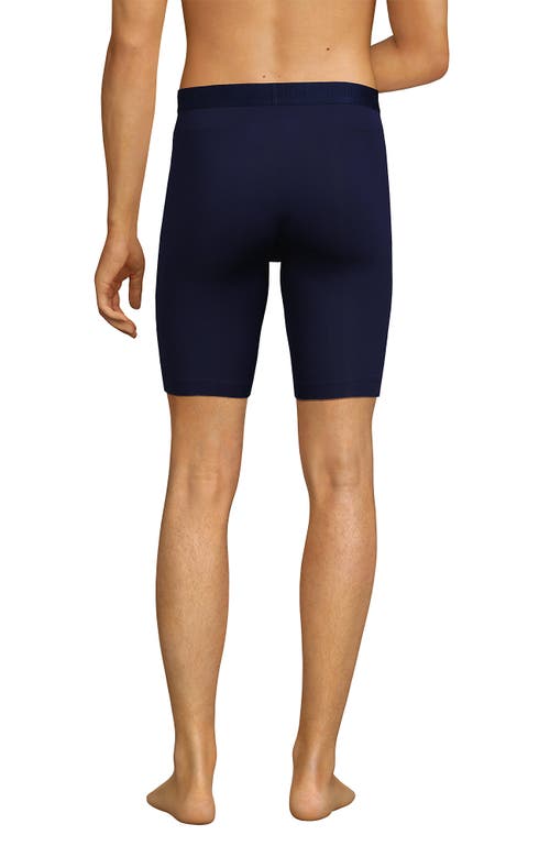 Shop Lands' End Longer Flex Performance Boxer Brief 3 Pack In Deep Sea Navy