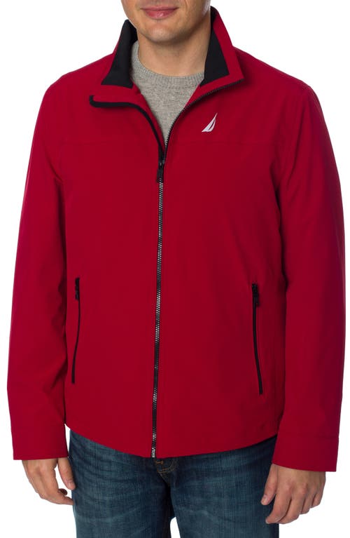 Shop Nautica Lightweight Stretch Water Resistant Golf Jacket In Red