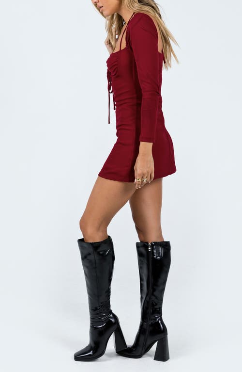 PRINCESS POLLY PRINCESS POLLY STASSIE LONG SLEEVE MINIDRESS
