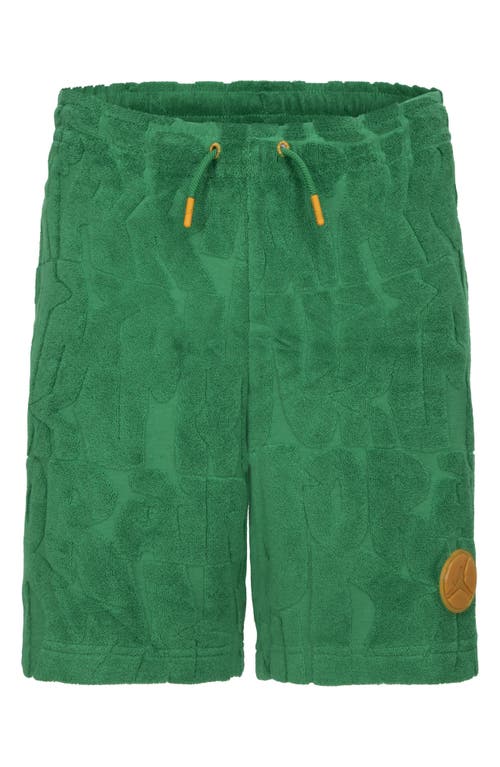 Jordan Kids' Fuel Up Cool Down Terry Cloth Shorts In Pine Green