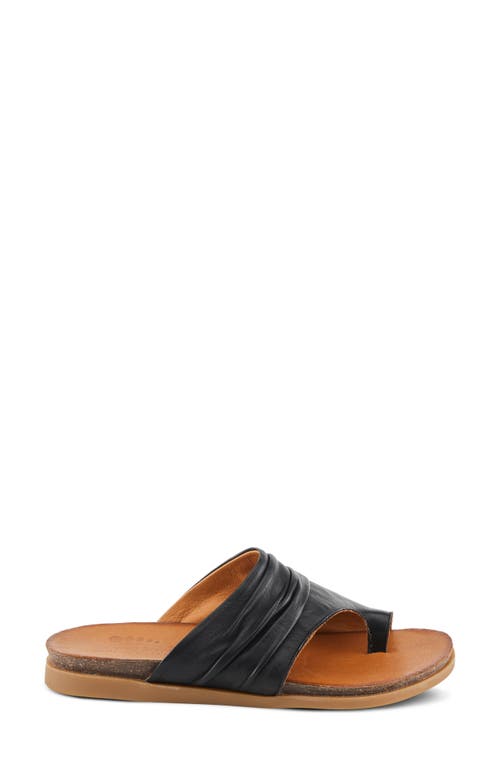 Spring Step Bates Toe Loop Sandal In Black