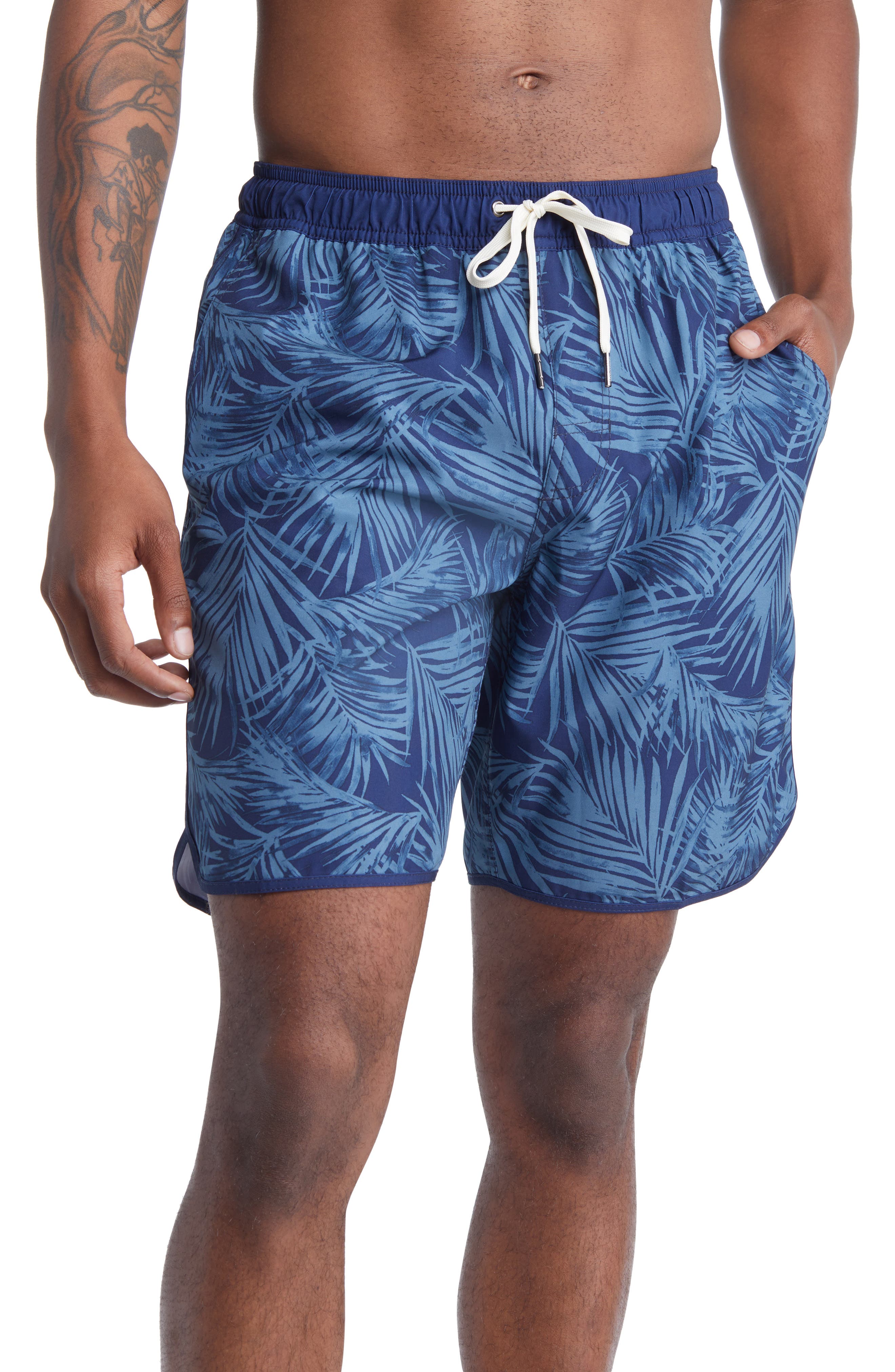 Ermenegildo Zegna Synthetic Swim Trunks in Dark Blue Blue for Men Mens Clothing Beachwear Swim trunks and swim shorts 