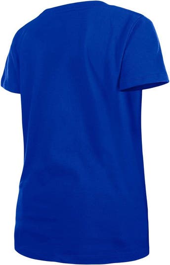 Girls Youth New Era Royal Los Angeles Dodgers Flip Sequin Team V-Neck T-Shirt