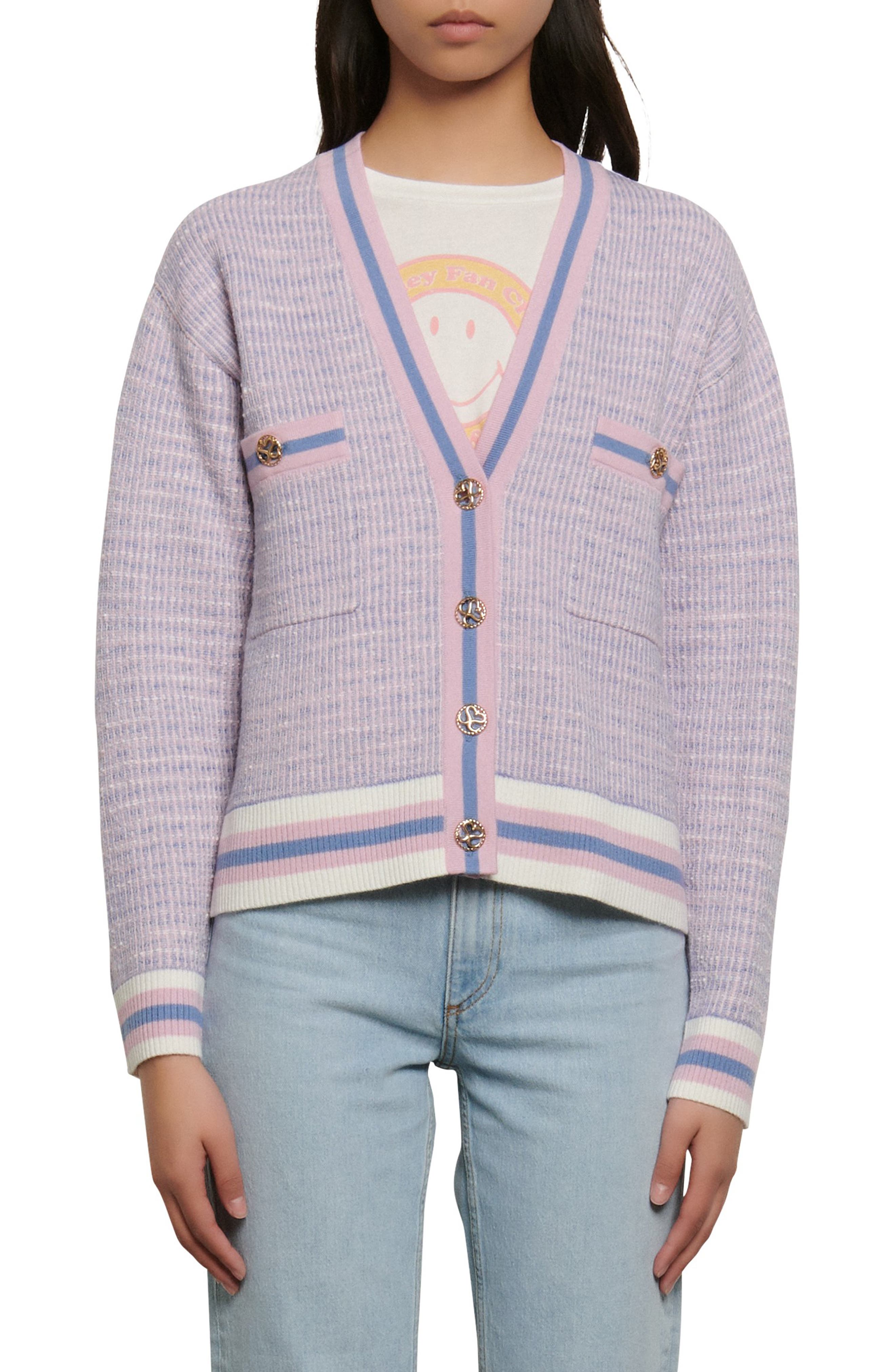 sandro purple sweater
