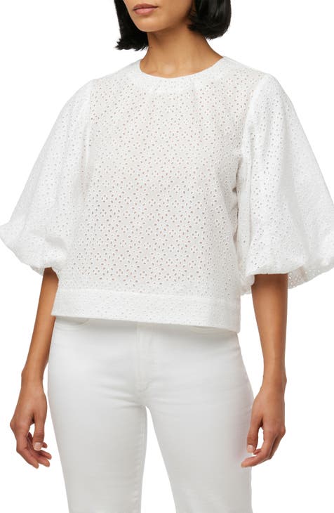 White Eyelet Tops for Women - Up to 84% off