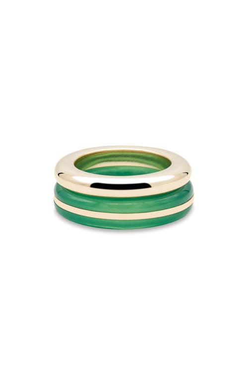 Essential Set of 2 Stack Rings in Green