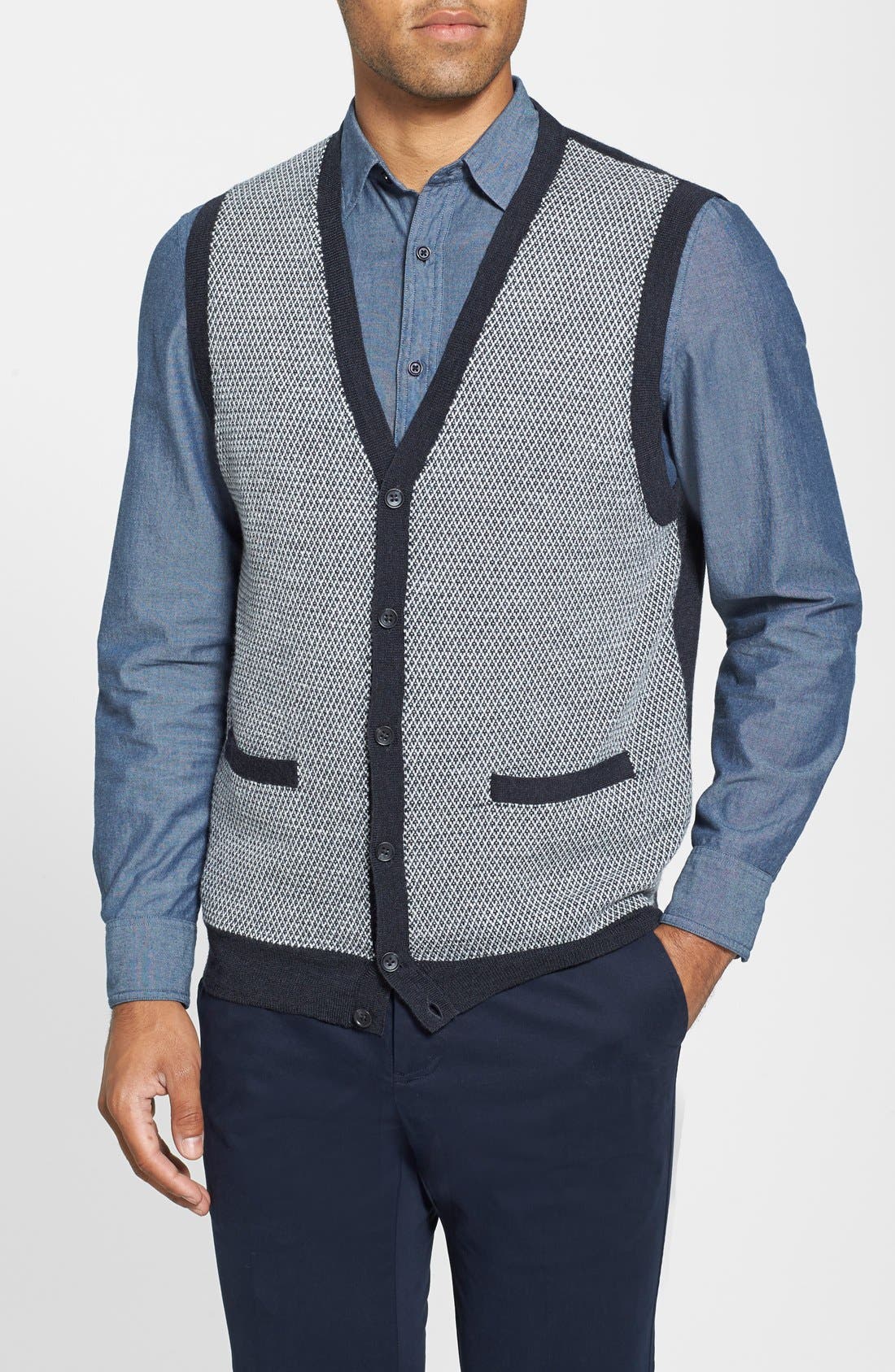 Nordstrom Merino Wool Button Front Sweater Vest Nordstrom