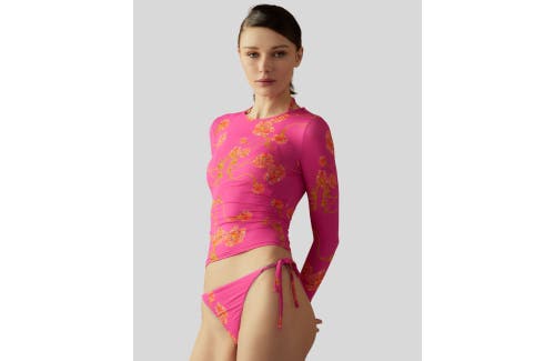 Shop Cynthia Rowley Bella Rashguard In Pink