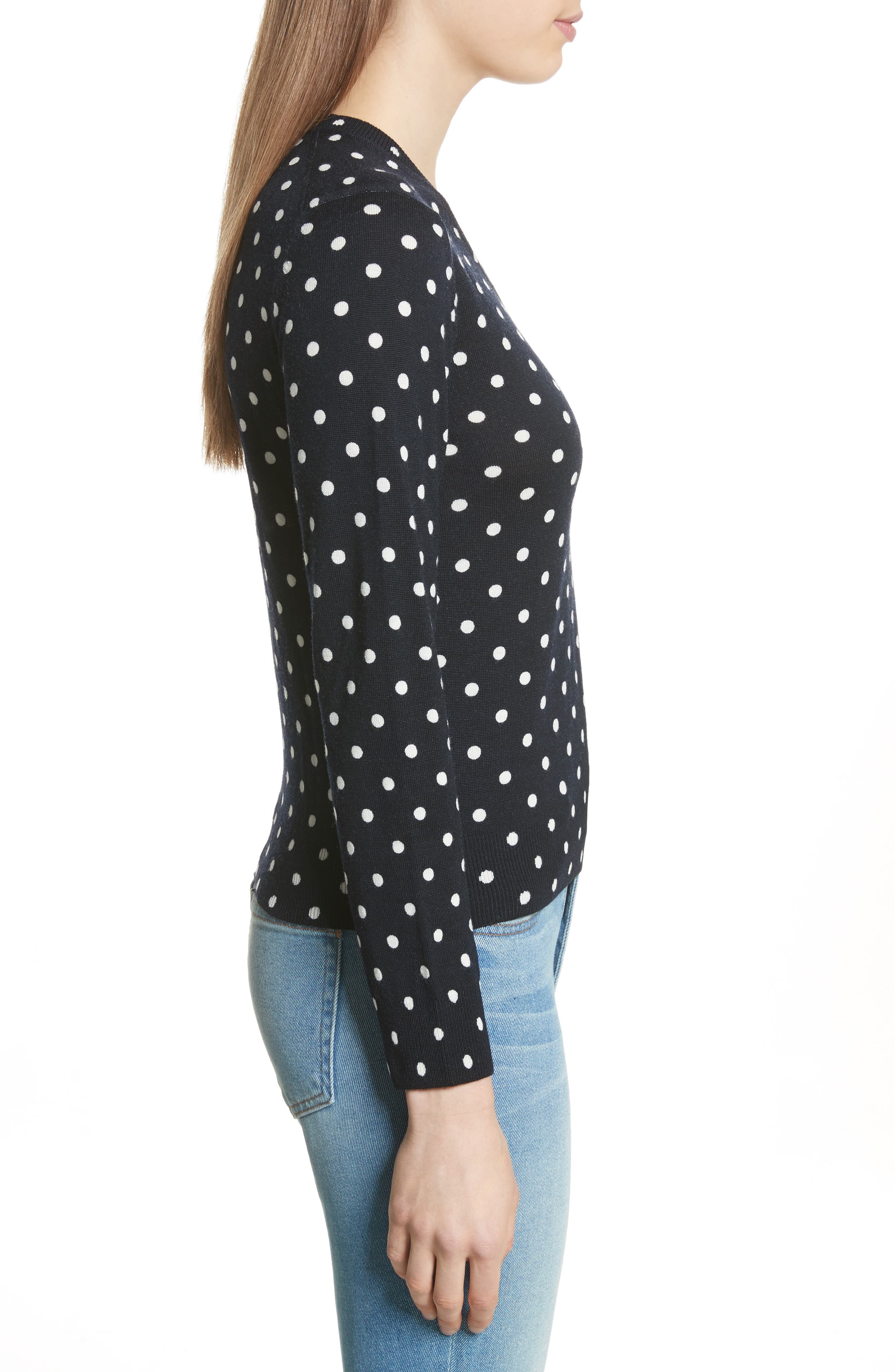 comme des garcons polka dot sweater