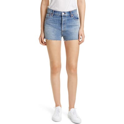 Re/done High Waist Cutoff Denim Shorts