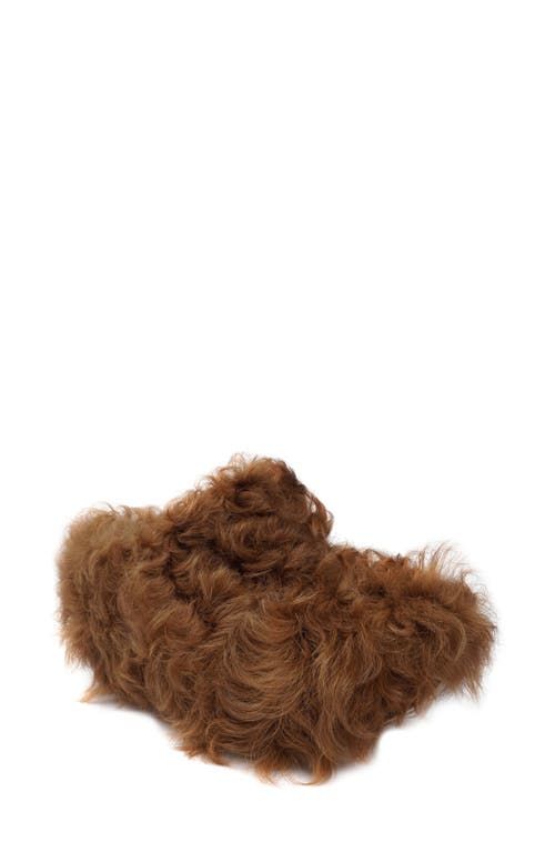 Zigi Fauna Faux Fur Platform Clog Slipper In Tan