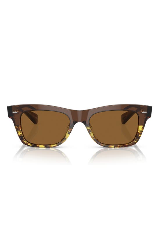 Shop Oliver Peoples Ms. Oliver 51mm Square Sunglasses In Dark Brown