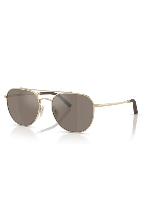 Oliver Peoples X Roger Federer 54mm Pilot Sunglasses In Gold