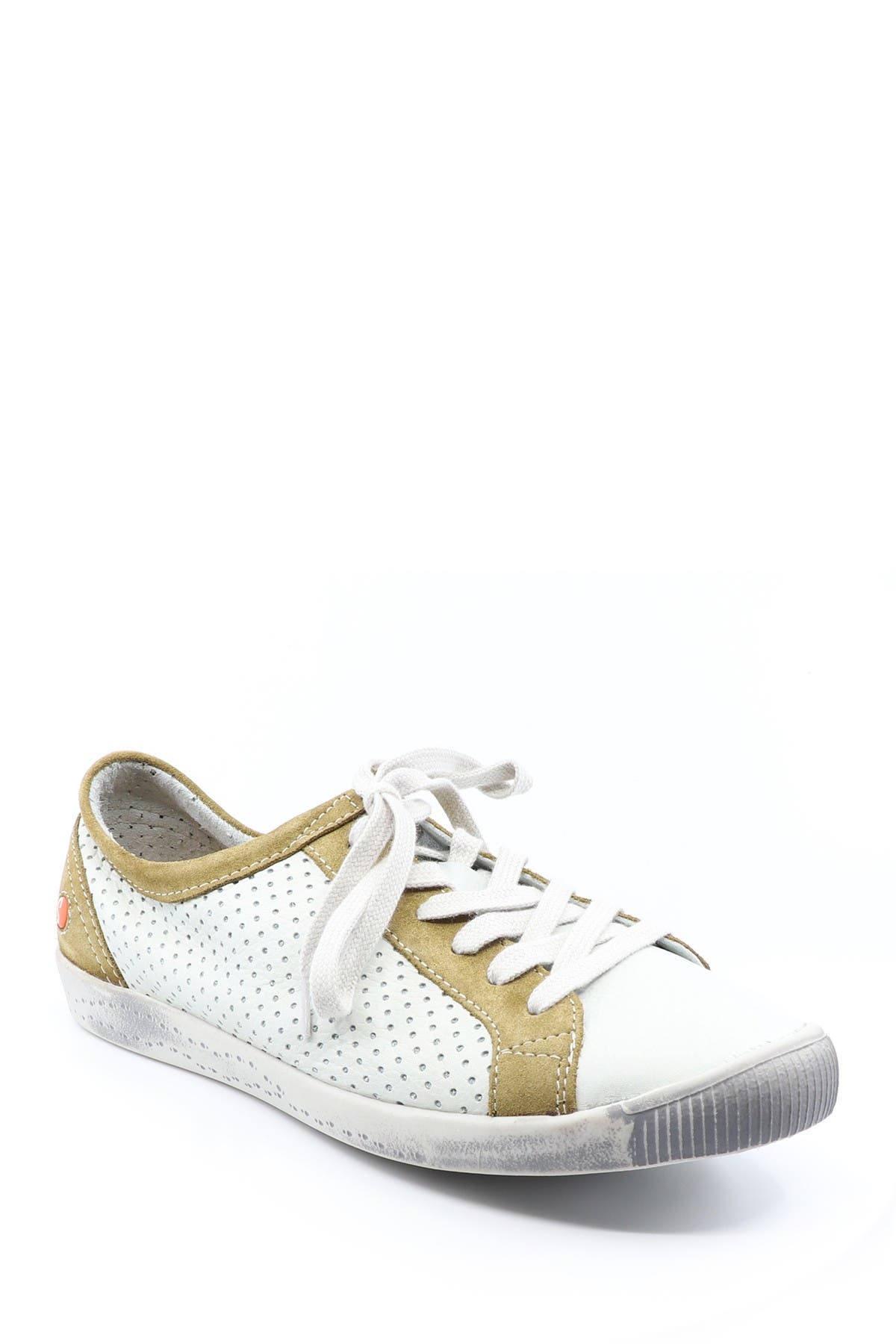 Softinos By Fly London Fly London Ica Sneaker In 021 White/mustard Sm